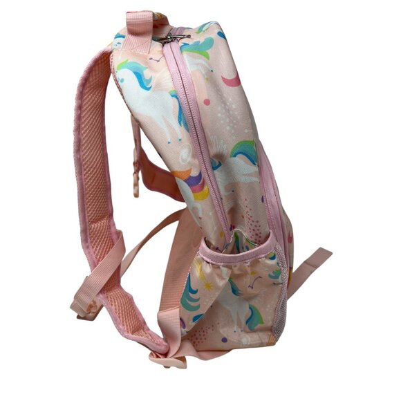 Mommore Unicorn Kids Backpack Pink With Mesh Pockets & Adjustable Straps - Picture 5 of 8